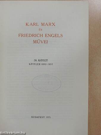 Karl Marx és Friedrich Engels művei 28.