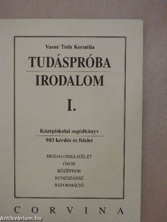 Tudáspróba - Irodalom I-IV.