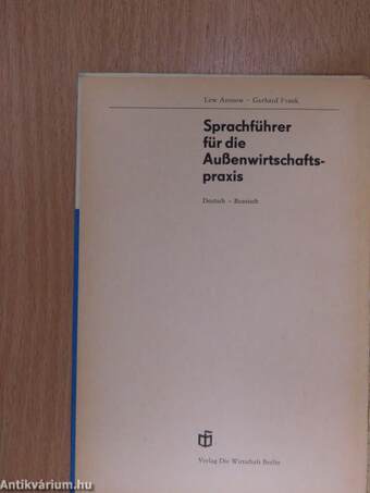 Sprachführer für die Außenwirtschaftspraxis Deutsch-Russisch