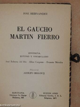 El Gaucho Martin Fierro