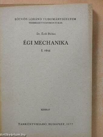 Égi mechanika I.