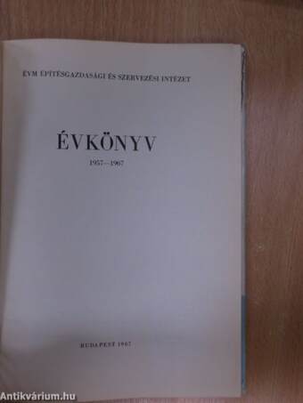 Évkönyv 1957-1967.