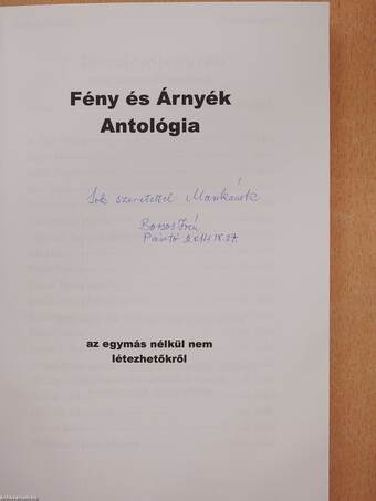 Fény és Árnyék (dedikált példány)