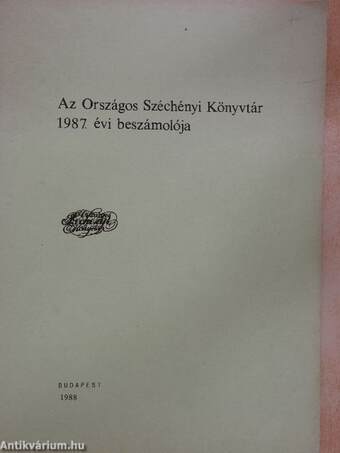 Az Országos Széchényi Könyvtár 1987. évi beszámolója