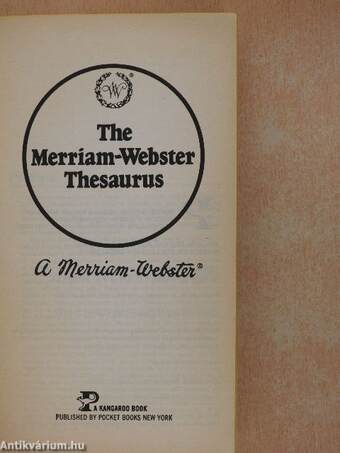 The Merriam-Webster Thesaurus