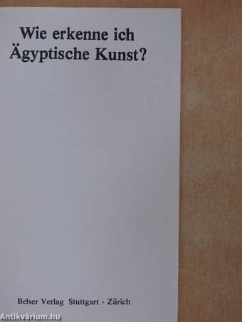 Wie erkenne ich Ägyptische Kunst?