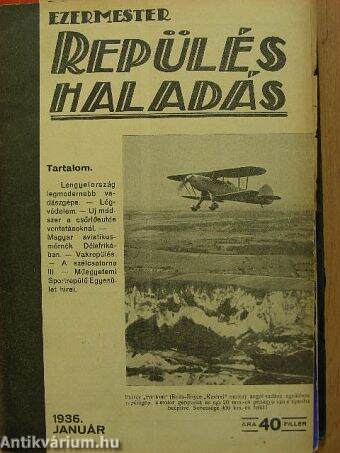 Ezermester Repülés-Haladás 1936-1938. (vegyes számok, 14 db)