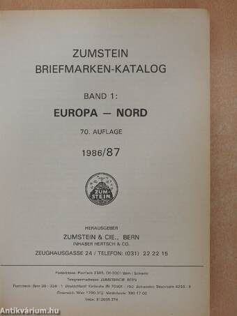 Zumstein Briefmarken-katalog - Nord Europa 1986/87