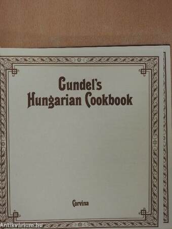 Gundel's Hungarian Cookbook