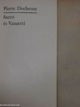 Sacco és Vanzetti