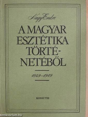 A magyar esztétika történetéből