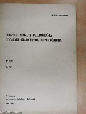 Magyar Nemzeti Bibliográfia Időszaki Kiadványok Repertóriuma 1979