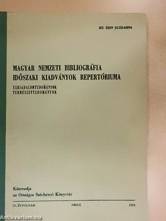 Magyar Nemzeti Bibliográfia Időszaki Kiadványok Repertóriuma 1982