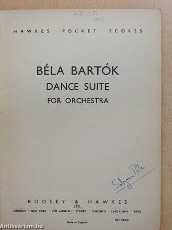 Dance suite for orchestra (Solymos Péter könyvtárából)