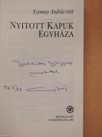 Nyitott kapuk Egyháza (dedikált példány)