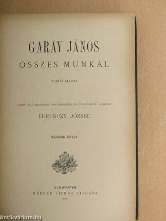 Garay János összes munkái II.