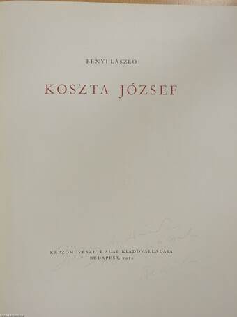 Koszta József (dedikált példány)