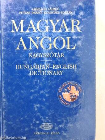 Magyar-angol nagyszótár