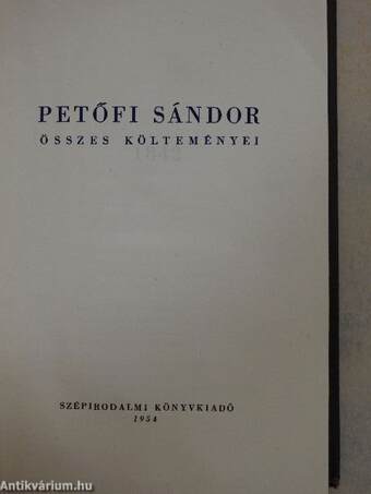 Petőfi Sándor összes költeményei I-II.