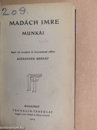 Madách Imre munkái