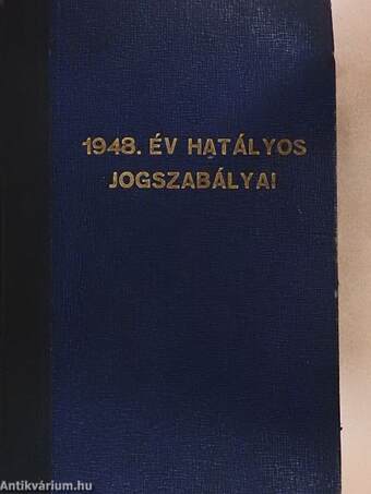 1948. év hatályos jogszabályai