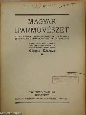 Magyar iparművészet 1911./Régi Kalotaszeg (rossz állapotú)