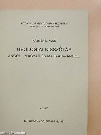 Geológiai kisszótár