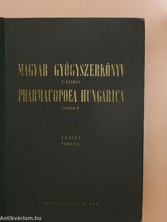 Magyar gyógyszerkönyv I. (töredék)