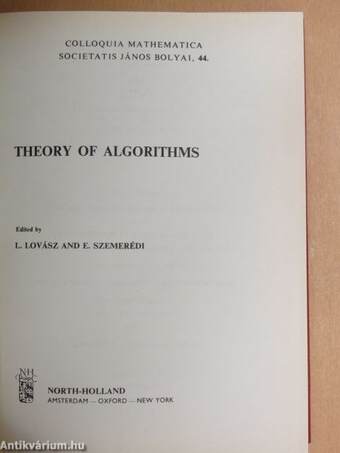 Theory of Algorithms