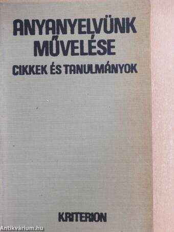 Anyanyelvünk művelése