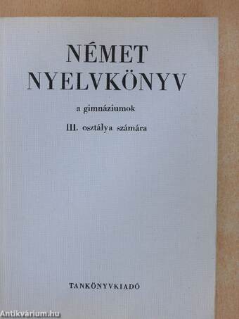 Német nyelvkönyv III.