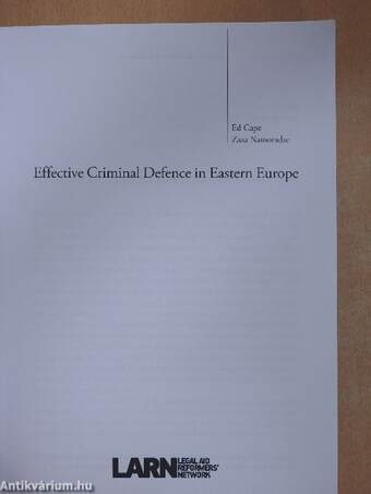 Effective Criminal Defence in Eastern Europe