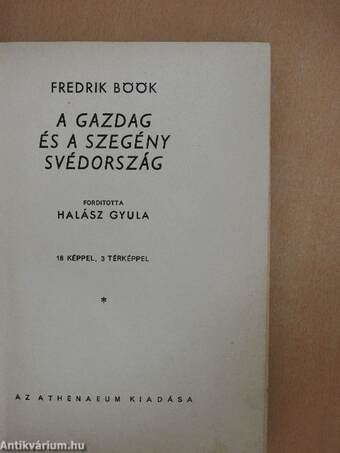 A gazdag és a szegény Svédország (Altay Margit könyvtárából)