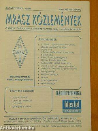 MRASZ közlemények 2004. május-június