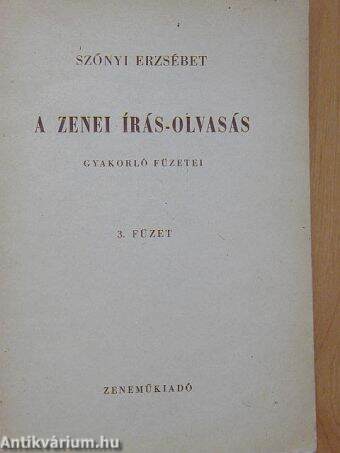 A zenei írás-olvasás gyakorló füzetei 3.