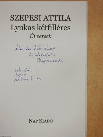 Lyukas kétfilléres (dedikált példány)