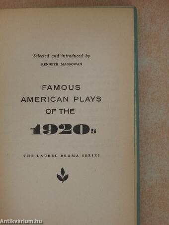 Famous American plays of the 1920s