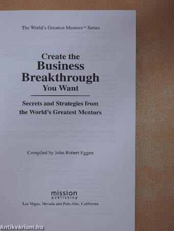 Create the Business breakthrough You Want