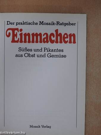 Einmachen