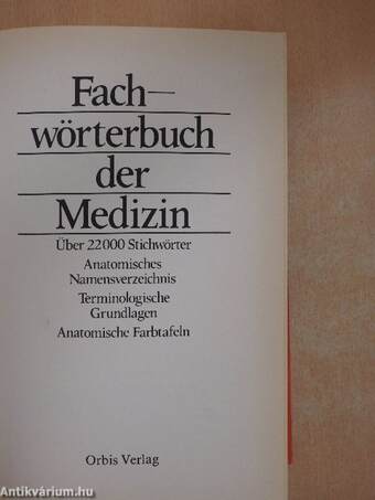 Fachwörterbuch der Medizin