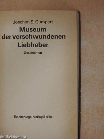 Museum der verschwundenen Liebhaber