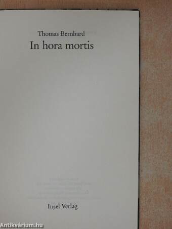 In hora mortis