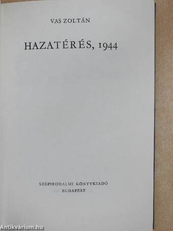 Hazatérés, 1944