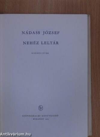 Nehéz leltár II.