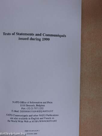 Texts of Statements and Communiqués issued during 1999