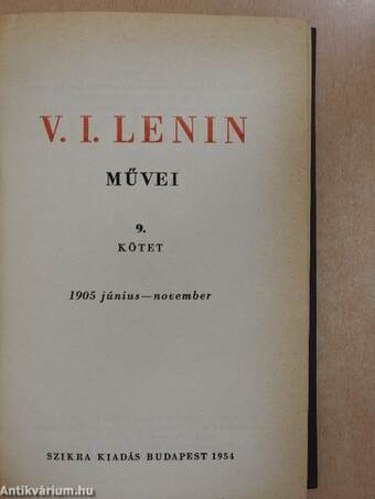 V. I. Lenin művei 9.