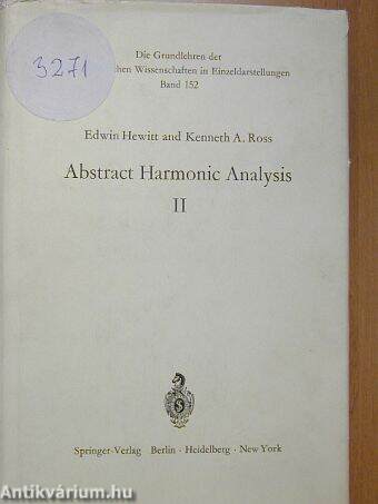 Abstract Harmonic Analysis II.