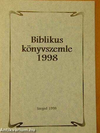 Biblikus könyvszemle 1998