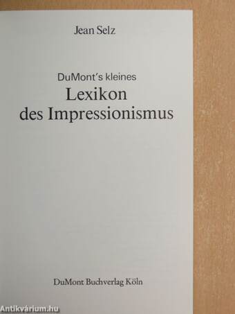 DuMont's kleines Lexikon des Impressionismus