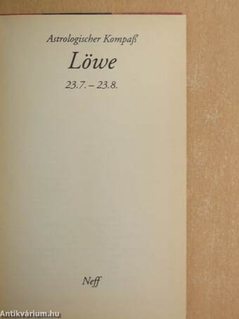 Astrologischer Kompaß Löwe 23. 7-23. 8.